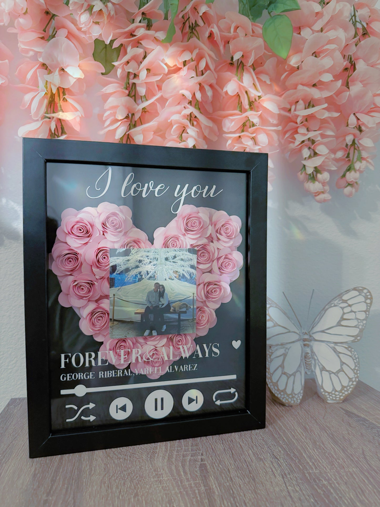 Music Heart Flower Shadowbox