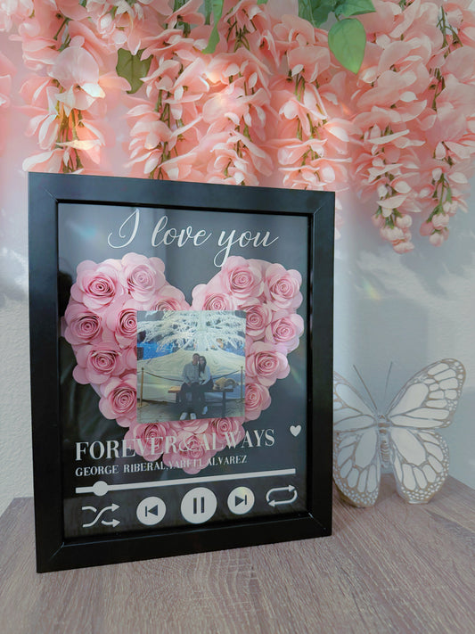 Music Heart Flower Shadowbox